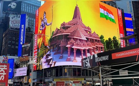 ବିଦେଶରେ ବି ଶୁଭିଲା 'ଜୟ ଶ୍ରୀ ରାମ' ନାରା, ଟାଇମ୍ସ ସ୍କୋୟାର୍‌ରେ ଲାଗିଲା ରାମଙ୍କ ଫଟୋ